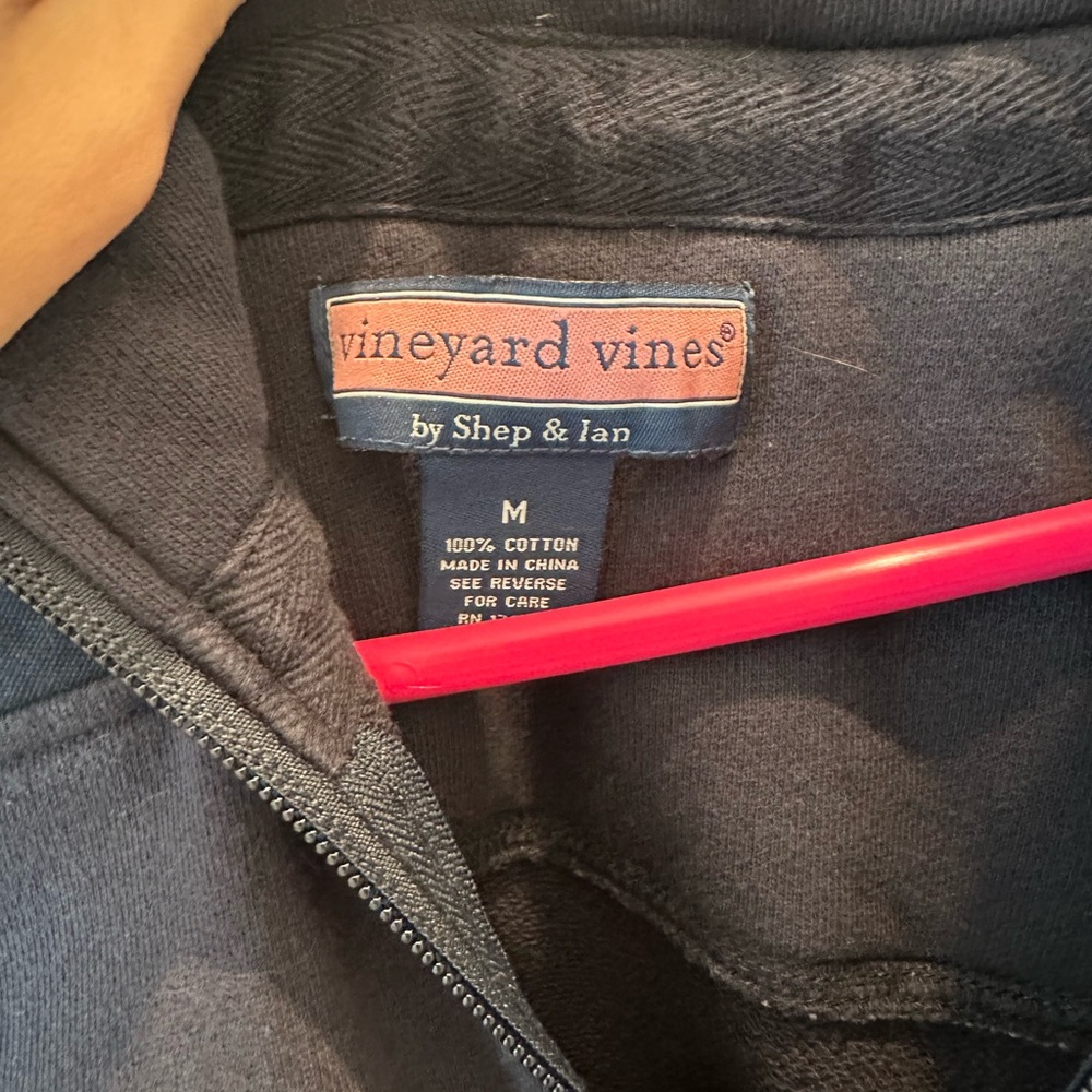 Vineyard Vines Navy Quarter-Zip Pullover - Picture 3 of 4